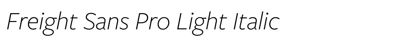 Freight Sans Pro Light Italic